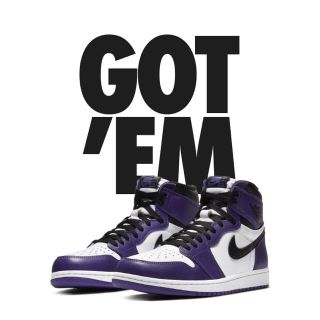 ナイキ(NIKE)のaj1 air jordan1 court purple 25.5(スニーカー)