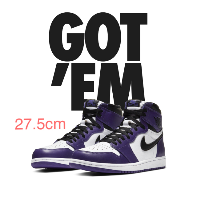 NIKE(ナイキ)のAIR JORDAN 1 RETRO HIGH OG COURT PURPLE メンズの靴/シューズ(スニーカー)の商品写真