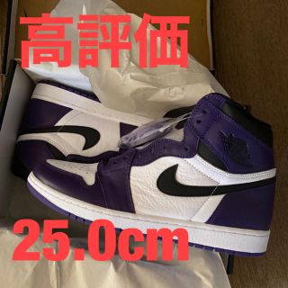 ナイキ(NIKE)のNike Air Jordan エアジョーダン1 コートパープル　25.0cm(スニーカー)