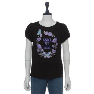 アナスイミニ(ANNA SUI mini)の新品　アナスイミニ  蝶々柄Tシャツお花刺繍パンツ　2点セット　130(Tシャツ/カットソー)