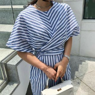 ザラ(ZARA)の＊ウエストマーク＊ストライプ／ワンピース(ロングワンピース/マキシワンピース)