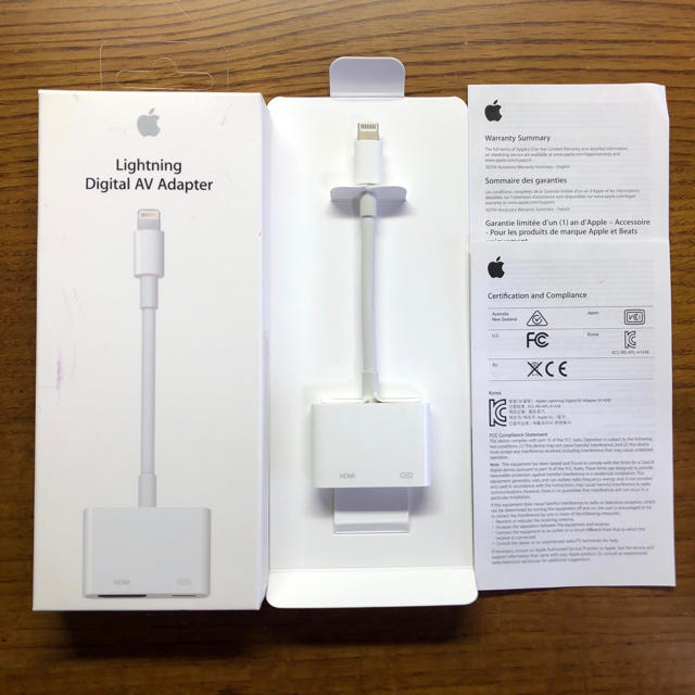 Apple(アップル)の【純正】Lightning Digital AV Adapter スマホ/家電/カメラのテレビ/映像機器(映像用ケーブル)の商品写真