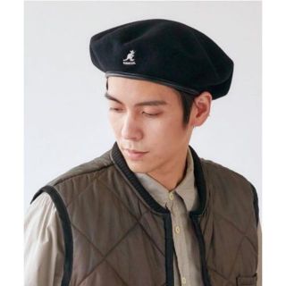 カンゴール(KANGOL)の新品未使用KANGOL Wool Big Monty-BLK (L)　タグ付き(ハンチング/ベレー帽)