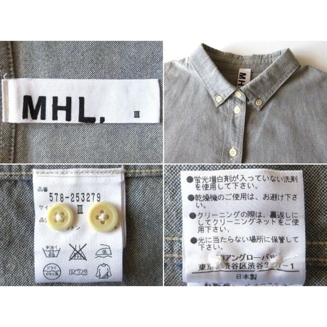 MARGARET HOWELL(マーガレットハウエル)のまねきねこ様専用　MHL. コットンオックスフォード BDシャツ Ⅲ レディースのトップス(シャツ/ブラウス(長袖/七分))の商品写真