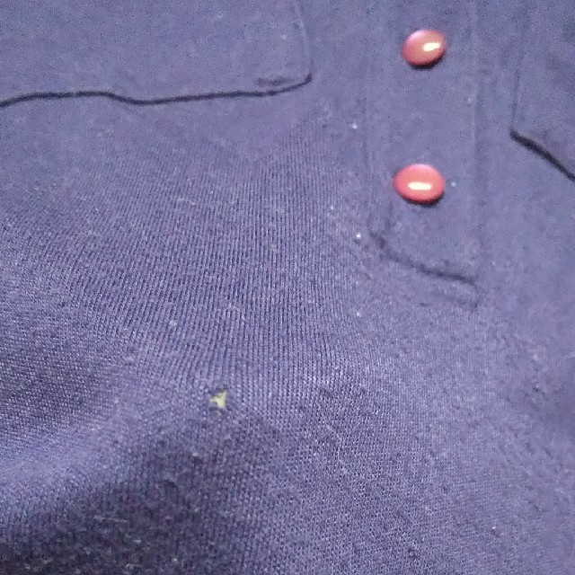 ロングカットソー 紫 L えりつき レディースのトップス(カットソー(半袖/袖なし))の商品写真