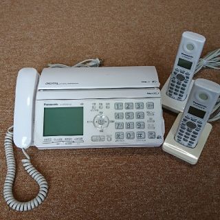 パナソニック(Panasonic)のFAX  Panasonic KX-PW521-W 子機２台付 清掃作動確認済(その他)