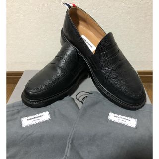 トムブラウン(THOM BROWNE)のトムブラウン 定番  ローファー レザーソール ブラック 9 シューズ シャツ (ドレス/ビジネス)