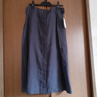 サマンサモスモス(SM2)のSＭ２　新品、未使用　リネン前あきスカート(ロングスカート)