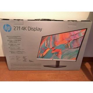 ヒューレットパッカード(HP)のHP 27f 4Kディスプレイ IPS液晶 新品同様(ディスプレイ)