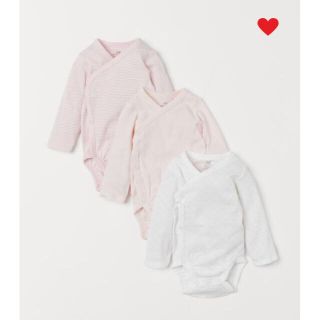 エイチアンドエム(H&M)のH&M エイチアンドエム baby ベビー 新生児 長袖ロンパース　50(ロンパース)