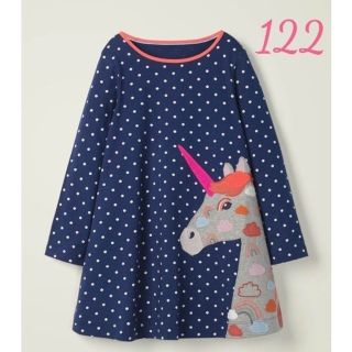 ボーデン(Boden)のMini Boden 水玉&ユニコーンワンピース 122(ワンピース)