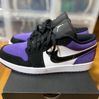 ナイキ(NIKE)のAIR JORDAN 1 LOW コートパープル(スニーカー)