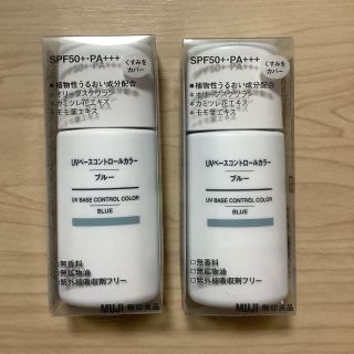 ムジルシリョウヒン(MUJI (無印良品))の無印良品  MUJI  UVベースコントロールカバー  ブルー  2個(コントロールカラー)