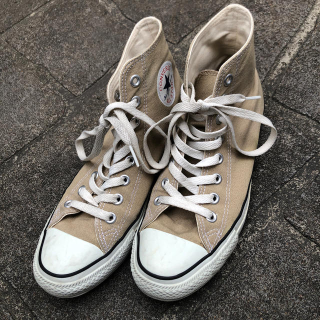 CONVERSE コンバース ベージュ ハイカット 25.5センチ