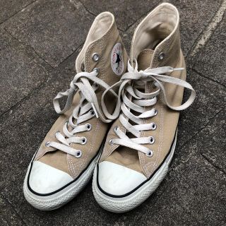 コンバース(CONVERSE)のCONVERSE コンバース ベージュ ハイカット 25.5センチ(スニーカー)