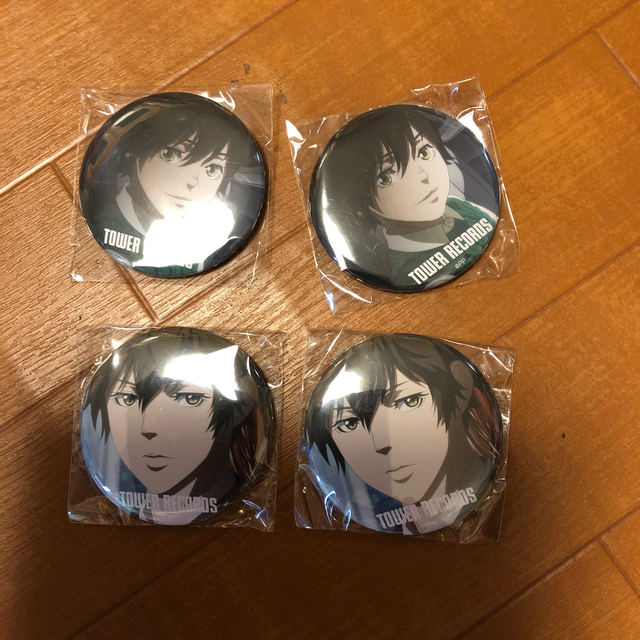 PSYCHO-PASS3 タワーレコード　缶バッチ　4個　慎導灼 エンタメ/ホビーのアニメグッズ(バッジ/ピンバッジ)の商品写真