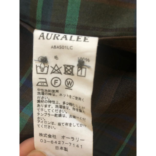 COMOLI(コモリ)の最終値下げauralee チェックシャツ　サイズ3  メンズのトップス(シャツ)の商品写真