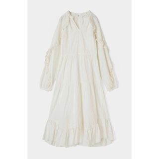 マウジー(moussy)のEMBROIDERED LACE DRESS 〈ホワイト〉(ロングワンピース/マキシワンピース)