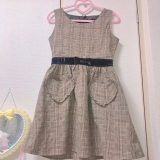 アンクルージュ(Ank Rouge)の♡Ank Rouge/ハートポケットワンピースbrown♡(ミニワンピース)