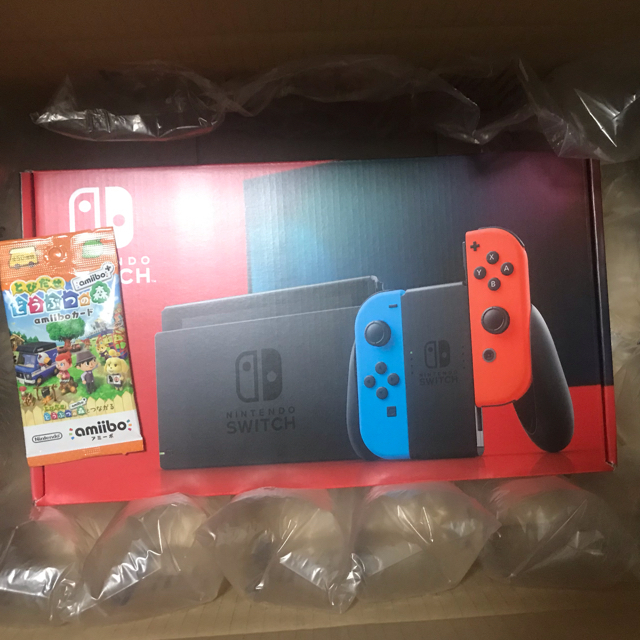 おまけamiibo付き！nintendo switch ネオン 新品未使用ゲームソフト/ゲーム機本体