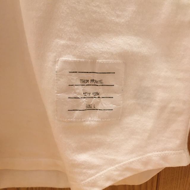 THOM BROWNE(トムブラウン)のトムブラウン　ロンT 白　ホワイト　サイズ1 メンズのトップス(Tシャツ/カットソー(七分/長袖))の商品写真