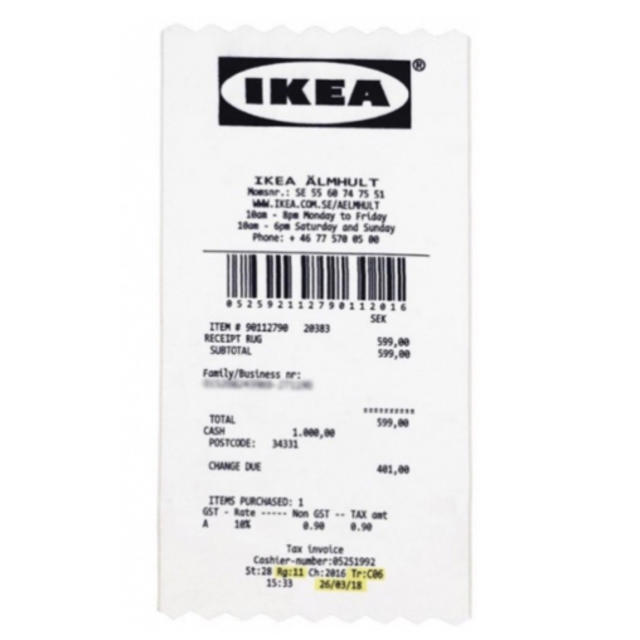 IKEA(イケア)のIKEA MARKERAD  Virgil Abloh コラボ インテリア/住まい/日用品のラグ/カーペット/マット(ラグ)の商品写真