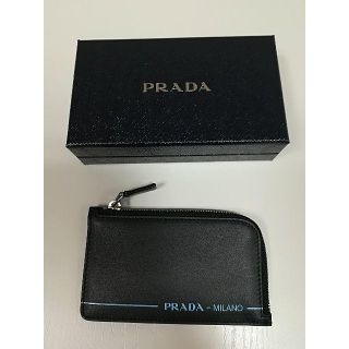 プラダ(PRADA)のPRADA プラダ レザー ラウンドジップ カード コインケース 正規品 新品(コインケース/小銭入れ)