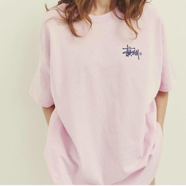 STUSSY - stussy women 大人気！オーバーTシャツ ピンクの通販 by くう ...