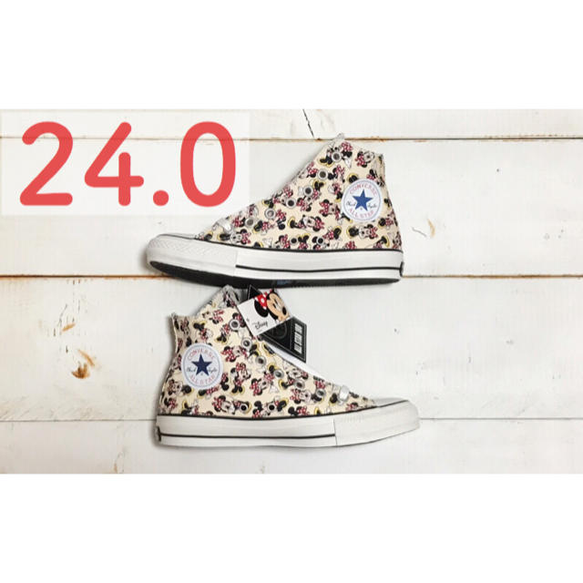 CONVERSE(コンバース)のコンバース オールスター100 ミニーマウス PT HI ハイカット 24.0 レディースの靴/シューズ(スニーカー)の商品写真