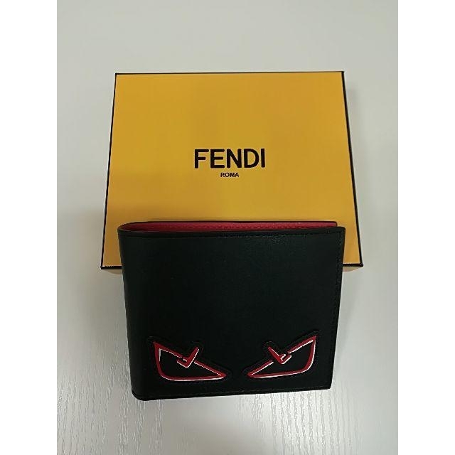 11cm幅FENDI フェンディ 2つ折り財布 バッグバグズ モンスターアイ 正規品 新品