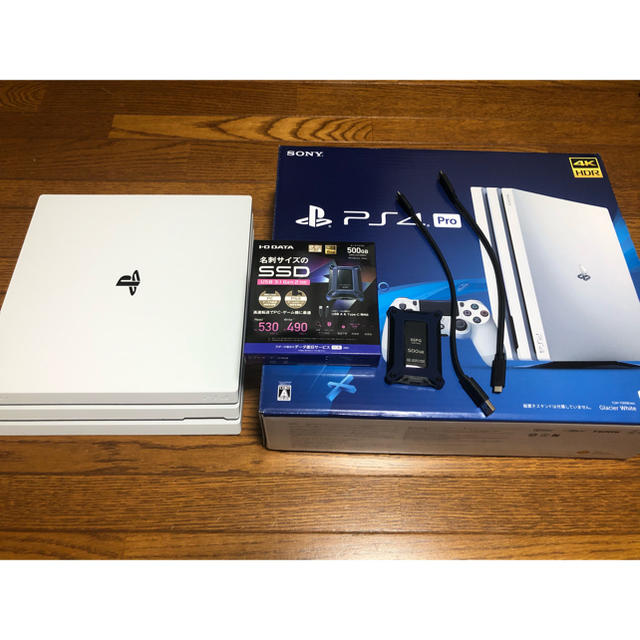 PlayStation4 Pro ホワイト本体 +外部SSD500GB