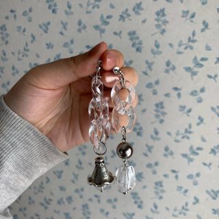 アメリヴィンテージ(Ameri VINTAGE)の再∞販 clear chain × silver pierce(ピアス)