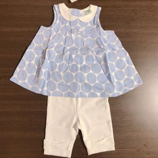 マザウェイズ(motherways)の【新品】水玉チュニック　スパッツ　セット(シャツ/カットソー)