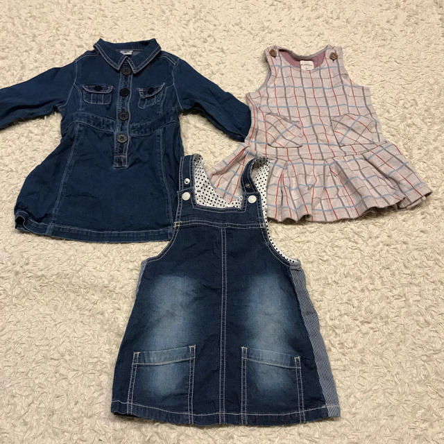 BeBe(ベベ)のワンピース BEBE ブランシェス ダディオンダディ サイズ90 キッズ/ベビー/マタニティのキッズ服女の子用(90cm~)(ワンピース)の商品写真