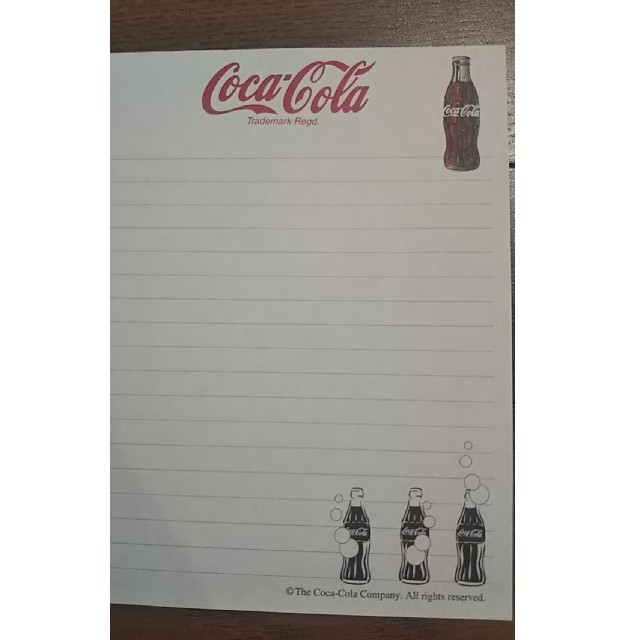 コカ・コーラ(コカコーラ)のCoca-Cola柄 レターセット ハンドメイドの文具/ステーショナリー(カード/レター/ラッピング)の商品写真