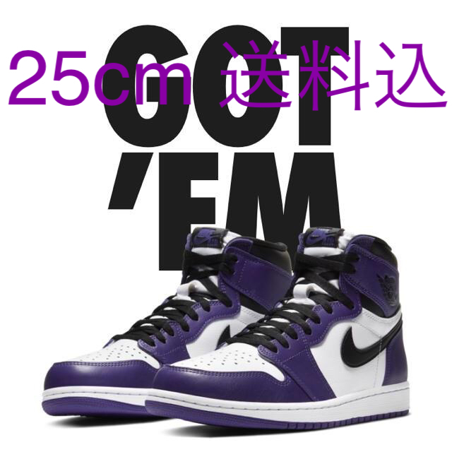 NIKE(ナイキ)のNIKE AIR JORDAN1 court purple メンズの靴/シューズ(スニーカー)の商品写真