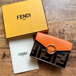 フェンディ(FENDI)の超希少!!! 新品 FENDI エフ イズ フェンディ三つ折り財布♡オレンジ(財布)