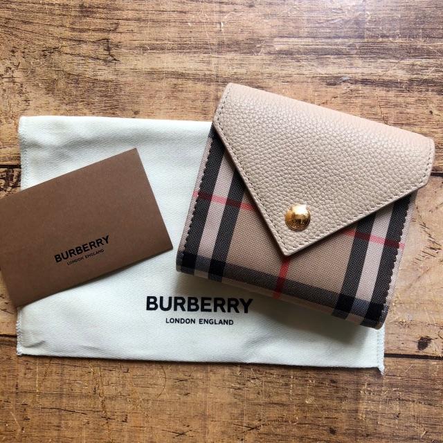 BURBERRY - 新品 バーバリーチェック 三つ折り財布 LILA ミニ財布の通販 by Pinky☆ shop｜バーバリーならラクマ