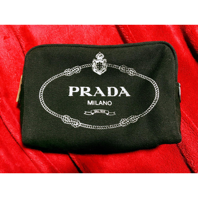 送料込☆カード付*新品 PRADA カナパ ロゴ ポーチ 1NA021 バッグ