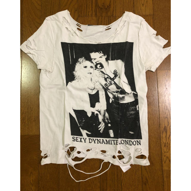 SEXY DYNAMITE(セクシーダイナマイト)のあちゃ様専用です♡　シド&ナンシープリントダメージTシャツ メンズのトップス(Tシャツ/カットソー(半袖/袖なし))の商品写真