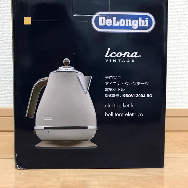 DeLonghi(デロンギ)のデロンギ　アイコナ　ヴィンテージ　KBOV1200J-BG  ベージュ スマホ/家電/カメラの生活家電(電気ケトル)の商品写真