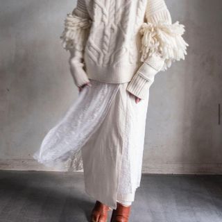 ファビアンルー(Fabiane Roux)のFalda lienso manta skirt  /  charrita(ロングスカート)