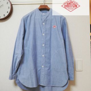 ダントン(DANTON)の【美品】ダントン　バンドカラーシャツ(シャツ)