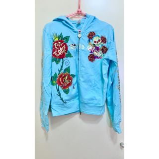 エドハーディー(Ed Hardy)の[貴重] Ed Hardy ダブルジップパーカー レディース(パーカー)