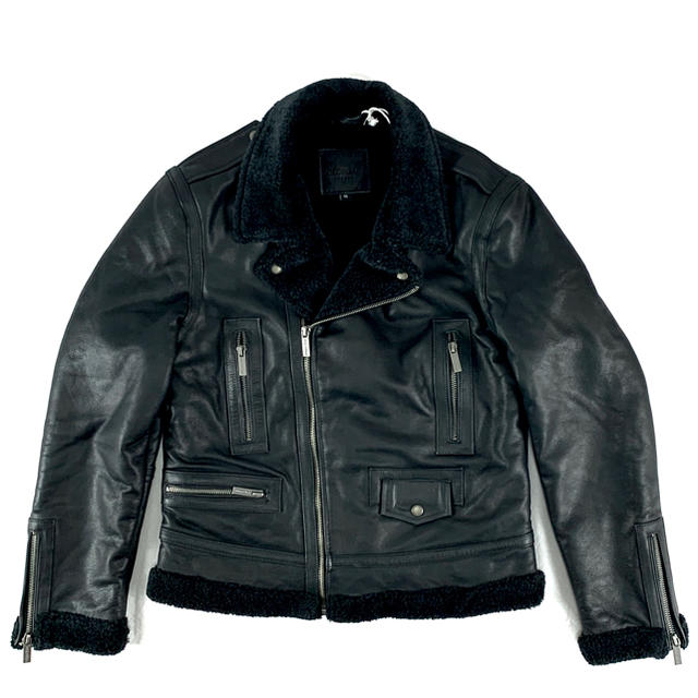 新品 Bolongaro Trevor ボア レザー ミリタリー ライダース M メンズのジャケット/アウター(ライダースジャケット)の商品写真
