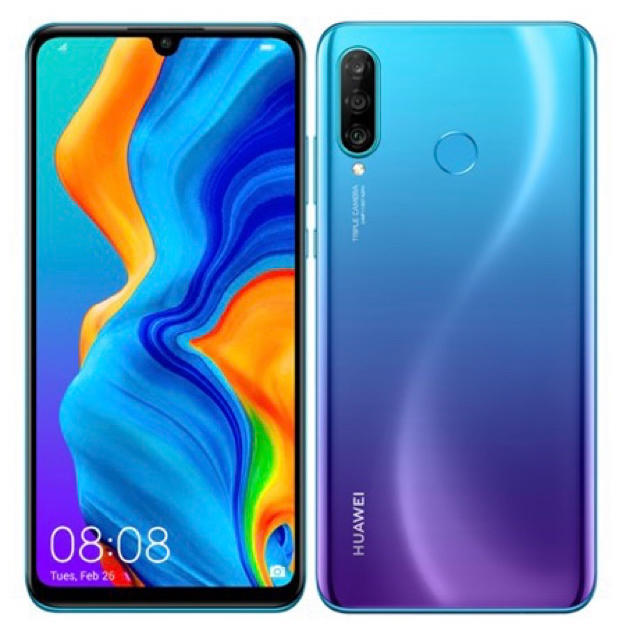 Huawei P30lite 新品未開封 SIMフリースマホ ピーコックブルースマートフォン/携帯電話