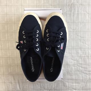 スペルガ(SUPERGA)のmintさま専用SUPERGA 紺色キャンバス地スニーカー38サイズ(スニーカー)