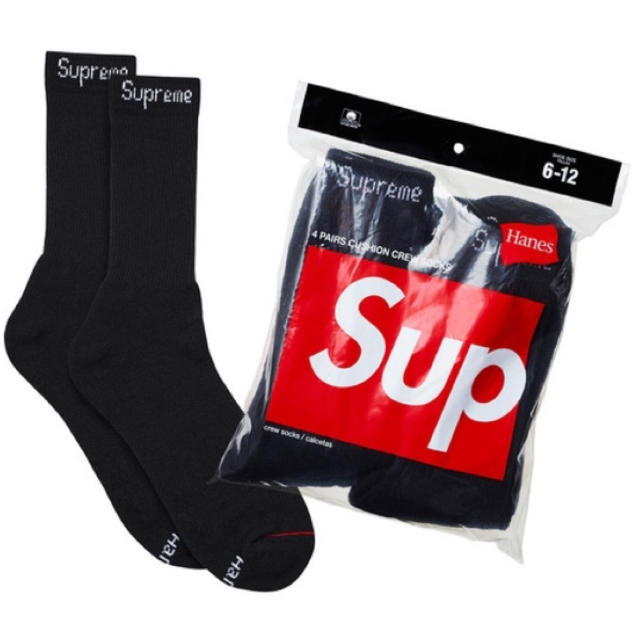 Supreme(シュプリーム)のsupreme ソックス　白黒　二足セット メンズのレッグウェア(ソックス)の商品写真