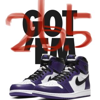 ナイキ(NIKE)の nike air jordan 1 court purple 26.5(スニーカー)