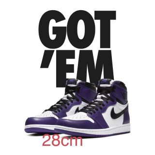 ナイキ(NIKE)のNIKE JORDAN 1 HIGH OG COURT PURPLE 28cm(スニーカー)